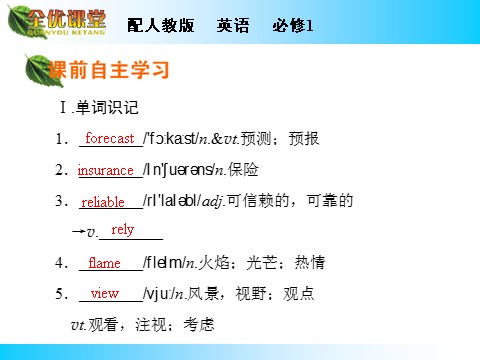 高中英语必修一（人教版）Unit 3 Period 2第2页