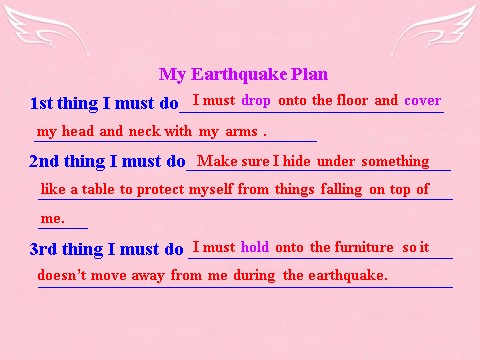 高中英语必修一（人教版）Unit 4《Earthquakes》Using Language课件 新人教版必修1第8页