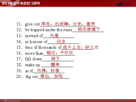 高中英语必修一（人教版）Unit 4 Earthquakes（新人教版必修1）第8页