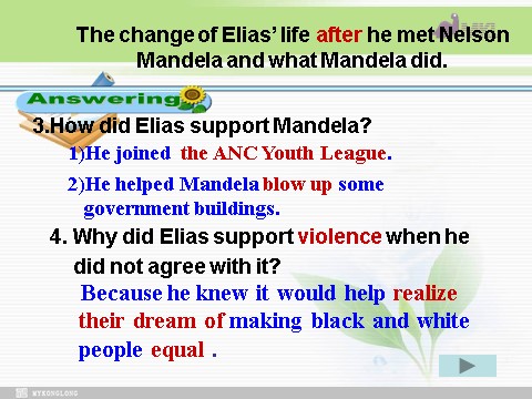 高中英语必修一（人教版）Unit 5 Nelson Mandela-a modern hero- Reading（新人教版必修1）第10页