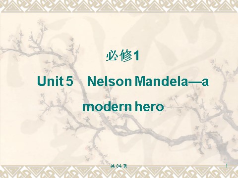 高中英语必修一（人教版）Unit_5_Nelson_Mandela-a_modern_hero第1页