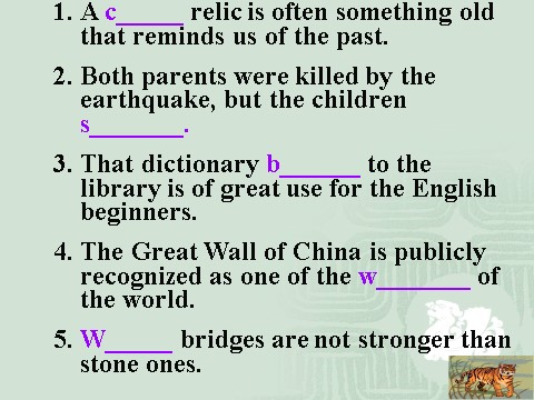 高中英语必修二（人教版）pep英语必修2课件_Unit 1 Cultural relics grammar第3页