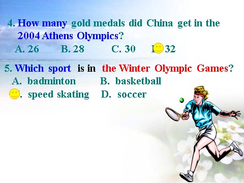 高中英语必修二（人教版）pep英语必修2课件_unit2 the Olympic games　课件1第5页