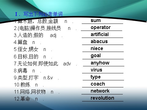 高中英语必修二（人教版）高中英语（人教版）必修二课件：Unit 3 Computers（考点要求+自主学习+写作步步高，共47张PPT）第2页