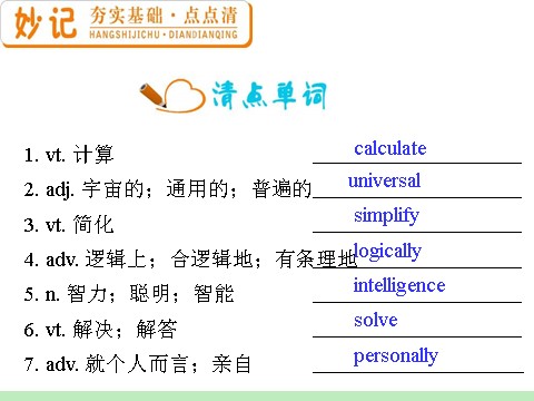 高中英语必修二（人教版）高中英语复习PPT课件：M2_Unit_3　Computers_第6页