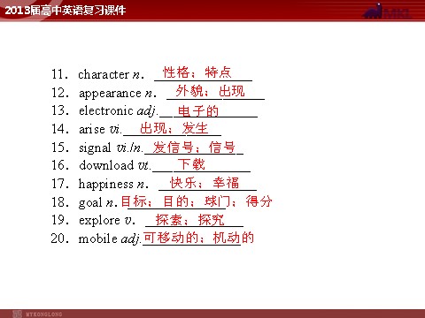 高中英语必修二（人教版）（精品）2013届高中英语复习课件：Unit 3 Computers（新人教版必修2）第8页