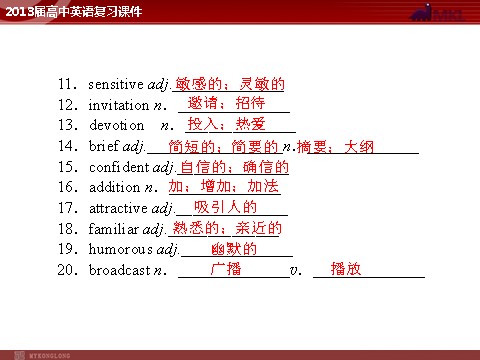 高中英语必修二（人教版）（精品）2013届高中英语复习课件：Unit 5 Music（新人教版必修2）第6页