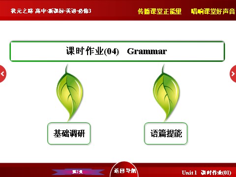 高中英语必修三（人教版）高中英语人教版必修3习题课件：Unit 1 《Grammar》 第2页