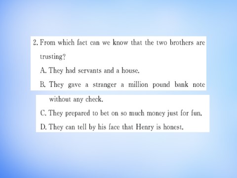 高中英语必修三（人教版）高中英语 Unit3 The Million Pound Bank-Note Warming Up & Reading课件 新人教版必修3第7页