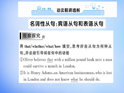 高中英语必修三（人教版）高中英语 Unit3 The Million Pound Bank-Note Learning about Language课件 新人教版必修3第2页