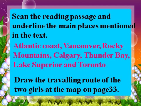 高中英语必修三（人教版）高一必修3 Unit5 Canada-the true north-Reading第6页