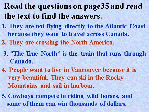 高中英语必修三（人教版）高一必修3 Unit5 Canada-the true north-Reading第8页