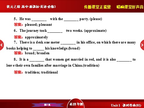 高中英语必修三（人教版）高中英语人教版必修3习题课件：Unit 5 《Using Language》 第6页