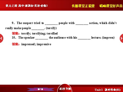 高中英语必修三（人教版）高中英语人教版必修3习题课件：Unit 5 《Using Language》 第7页