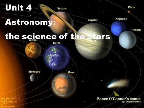 高中英语必修三（人教版）Unit 4 Astronomy the science of the stars[全套课件]第1页