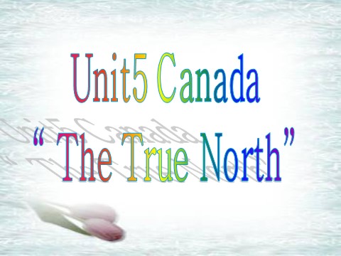 高中英语必修三（人教版）Unit 5 Canada---The True North模块复习课件第1页