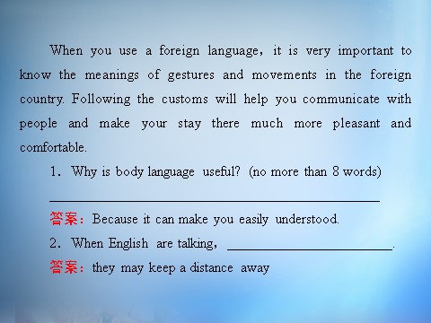 高中英语必修四（人教版）高中英语 unit4 Body language课件 新人教版必修4第5页