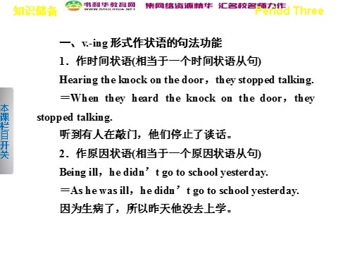 高中英语必修四（人教版）高中英语 Unit 4 Body language Period Three Grammar课件 新人教版必修4第4页