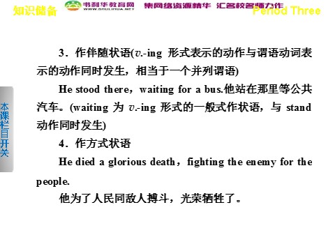 高中英语必修四（人教版）高中英语 Unit 4 Body language Period Three Grammar课件 新人教版必修4第5页