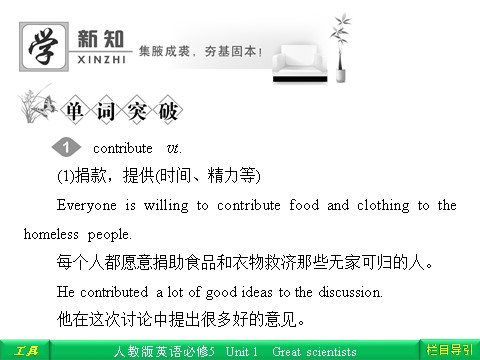 高中英语必修五（人教版）Unit 1 Great scientisis Section Ⅲ Learning about Language & Using Language第2页