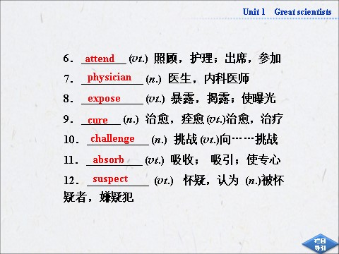 高中英语必修五（人教版）高中英语人教版必修5同步教学备课资源：《Unit 1 Great scientists》SectionⅠ第4页