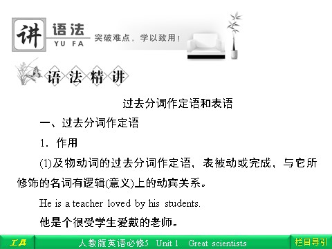 高中英语必修五（人教版）Unit 1 Great scientisis Section Ⅳ Grammar & Writing第2页