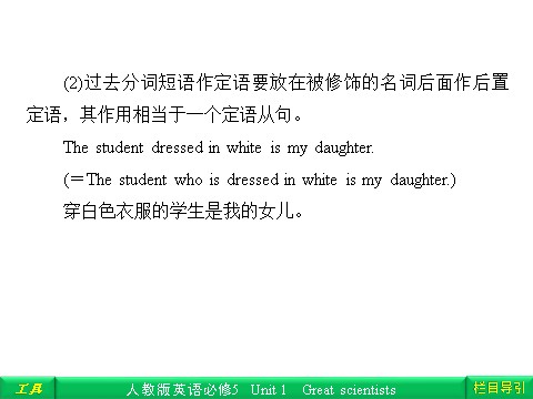 高中英语必修五（人教版）Unit 1 Great scientisis Section Ⅳ Grammar & Writing第5页