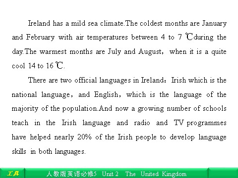 高中英语必修五（人教版）Unit 2 The United Kingdom 自主乐园第5页