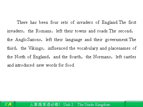 高中英语必修五（人教版）Unit 2 The United Kingdom 译英语第8页