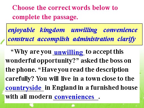 高中英语必修五（人教版）必修五 Unit 2 The United Kingdom-Learning about Language[课件]第3页