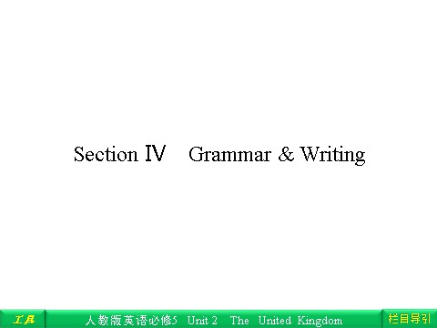 高中英语必修五（人教版）Unit 2 The United Kingdom Section Ⅳ Grammar & Writing第1页