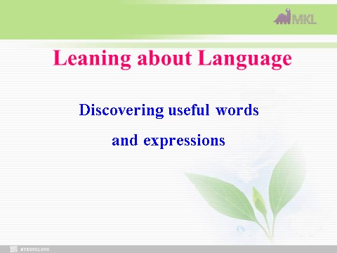 高中英语必修五（人教版）必修五 2.10《Unit 2　Learning about Language》 第2页