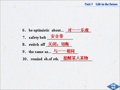 高中英语必修五（人教版）高中英语人教版必修5同步教学备课资源：《Unit 3 Life in the future》SectionⅠ第6页