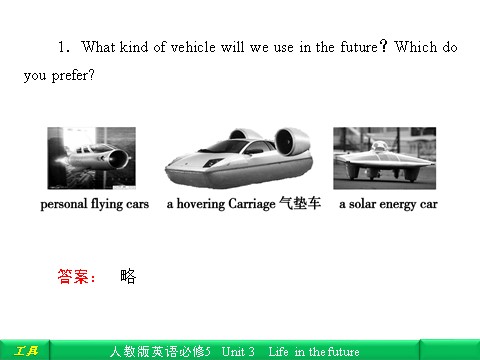 高中英语必修五（人教版）Unit 3 Life in the future Section Ⅰ Warming up & Reading第3页