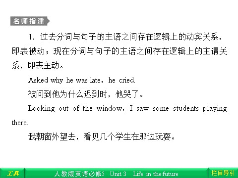 高中英语必修五（人教版）Unit 3 Life in the future Section Ⅳ Grammar & Writing第5页