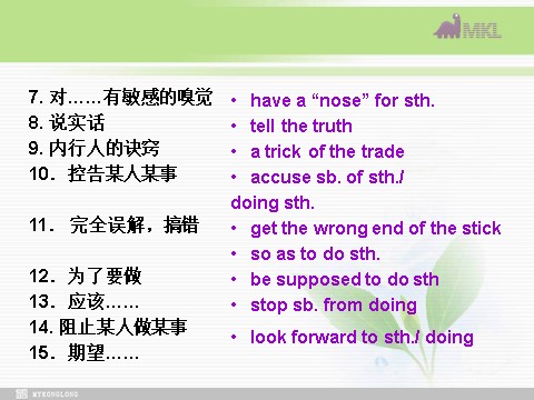 高中英语必修五（人教版）必修五 4.11《Unit 4　language points2》 第8页