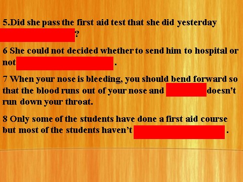 高中英语必修五（人教版）新人教必修五 Unit 5 First aid-Grammar[课件]第8页