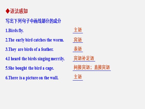 高中英语新版一册Welcome Unit Period Three　Discovering Useful Structures—Basic Sentence Structures第4页