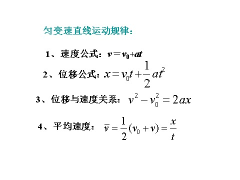 高中物理必修一新人教版必修1：2.4匀变速直线运动位移与速度关系课件第6页