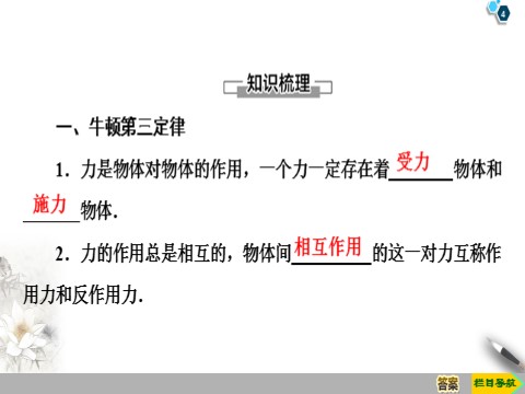 高中物理新版必修一册第3章 3　牛顿第三定律第4页