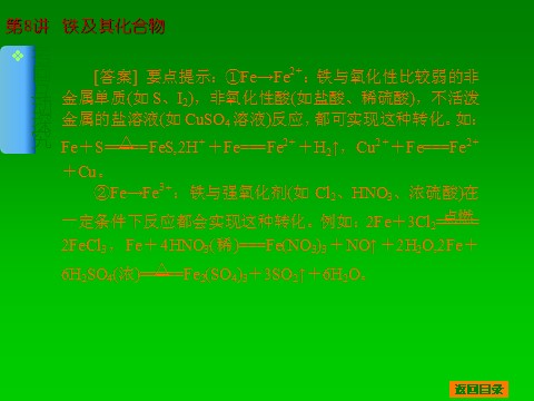 高中化学 必修一2014届高考化学一轮基础典型例题讲解课件：第8讲　铁及其化合物 62张PPT第10页