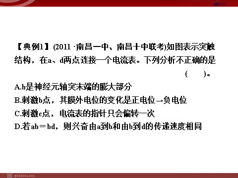 高中生物必修三高效课堂同步课件：2章末整合《动物和人体生命活动的调节》（必修3）第9页