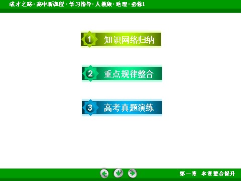 高中地理必修一本章整合提升1第4页