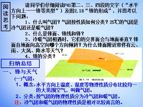 高中地理必修一高中地理 2.3常见的天气系统课件 新人教版必修1第3页