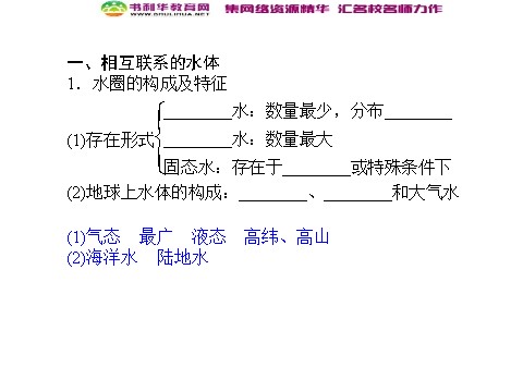 高中地理必修一高中地理 3.1自然界的水循环同步辅导与检测课件 新人教版必修1第5页