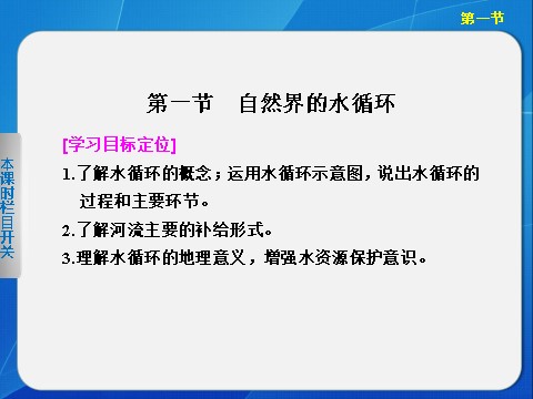 高中地理必修一高中地理（人教版 必修1）第三章 第一节 自然界的水循环第2页