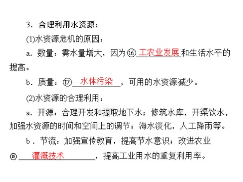 高中地理必修一一轮复习课件：第四章 第一节 自然界的水循环 水资源的合理利用第9页