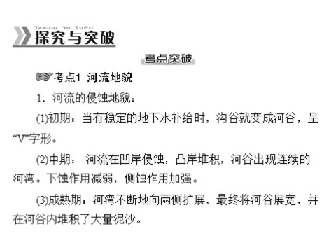 高中地理必修一一轮复习课件：第五章 第三节 河流地貌的发育第7页