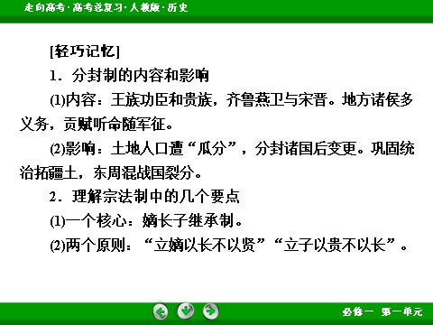 高中历史必修一2017版高考历史人教版一轮总复习课件：必修1 第1单元 第1讲 考点1 商周时期的政治制度 第10页