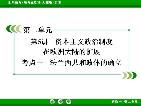 高中历史必修一2017版高考历史人教版一轮总复习课件：必修1 第2单元 第5讲 考点1 法兰西共和政体的确立 第3页